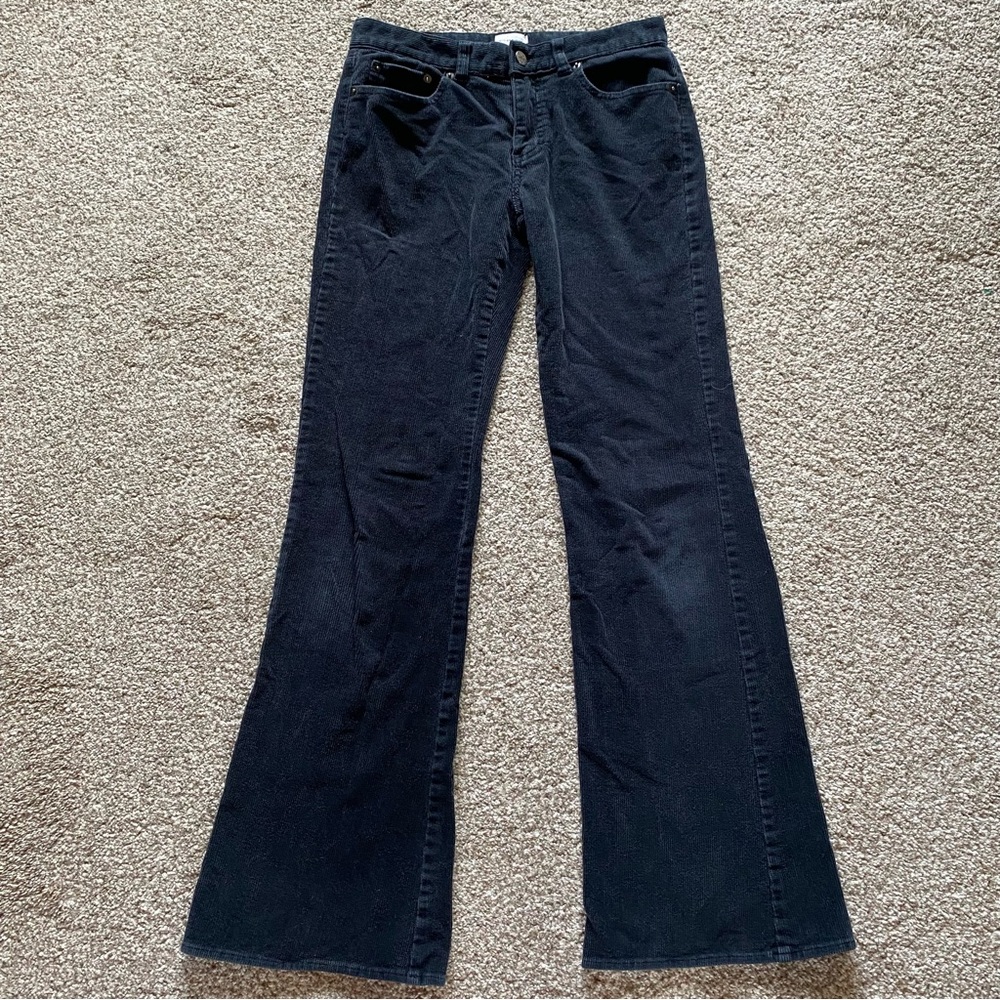 Calvin Klein Jeans Y2K Corduroy Flares, Size 5 28” Black Vintage Boho Fall